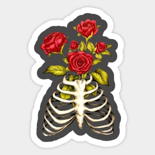 Ribcage Flowers Sticker